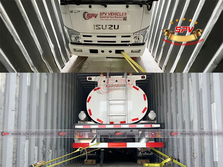 3 Units of Fuel Tank Truck Loaded into Container at SPV Factory
